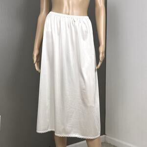Vintage Adonna for JCPenney Half Slip Midi Medium Antron III Nylon Off White